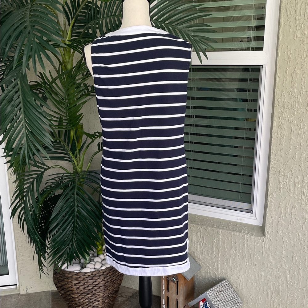 Nautica Navy and White Striped Dress - Picture 3 of 5
